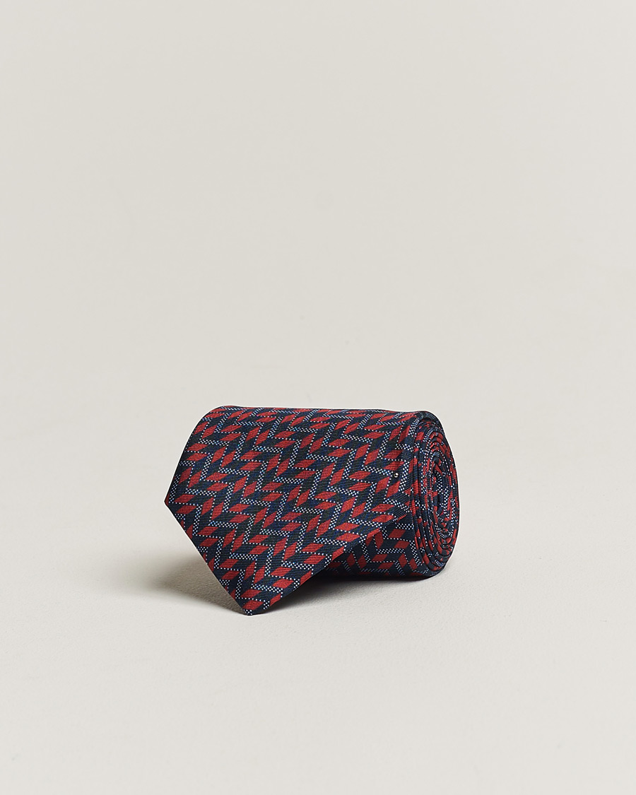 Homme | Giorgio Armani Printed Silk Tie Navy/Red | Giorgio Armani | Printed Silk Tie Navy/Red