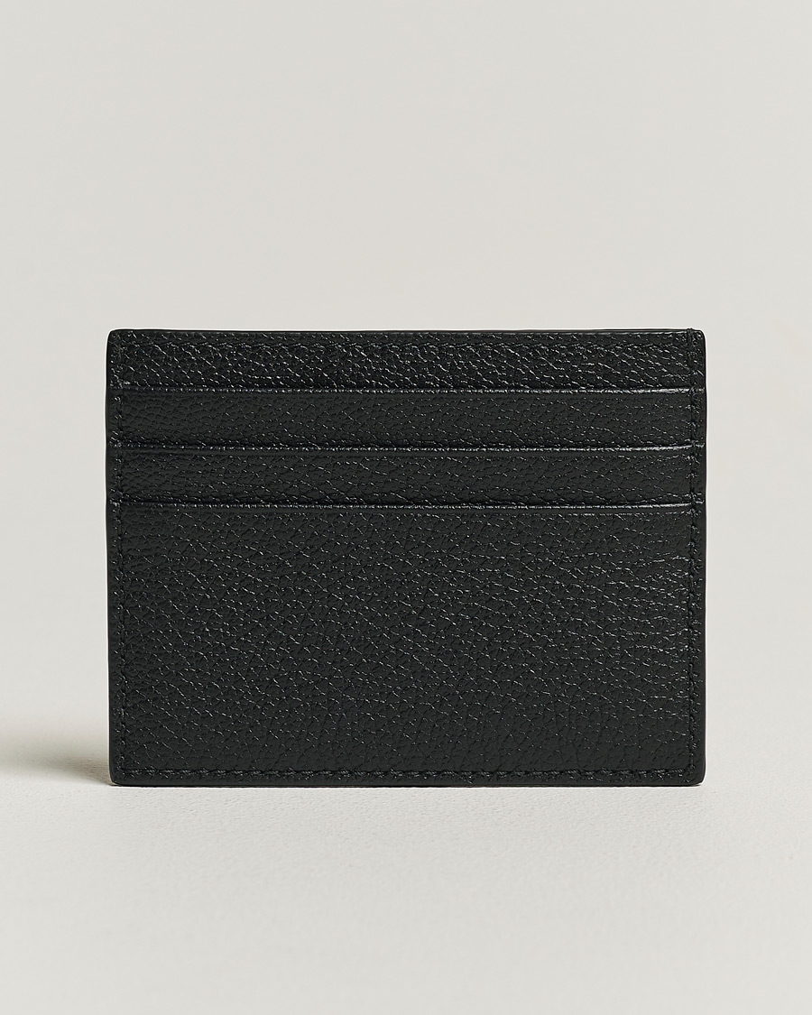 Homme | Italian Department | Giorgio Armani | Grain Leather Card Holder Black Calf