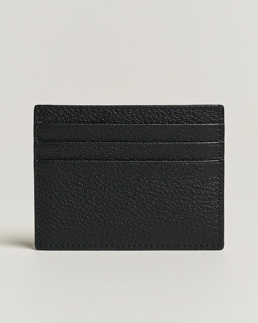 Homme | Giorgio Armani Grain Leather Card Holder Black Calf | Giorgio Armani | Grain Leather Card Holder Black Calf