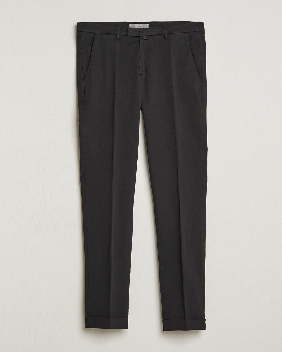 Homme | Pantalons | Briglia 1949 | Slim Fit Cotton Stretch Chinos Black