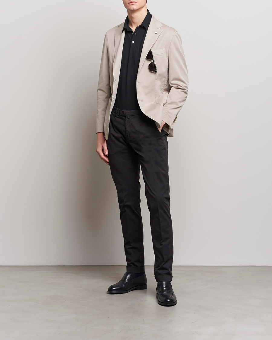 Homme | Pantalons | Briglia 1949 | Slim Fit Cotton Stretch Chinos Black