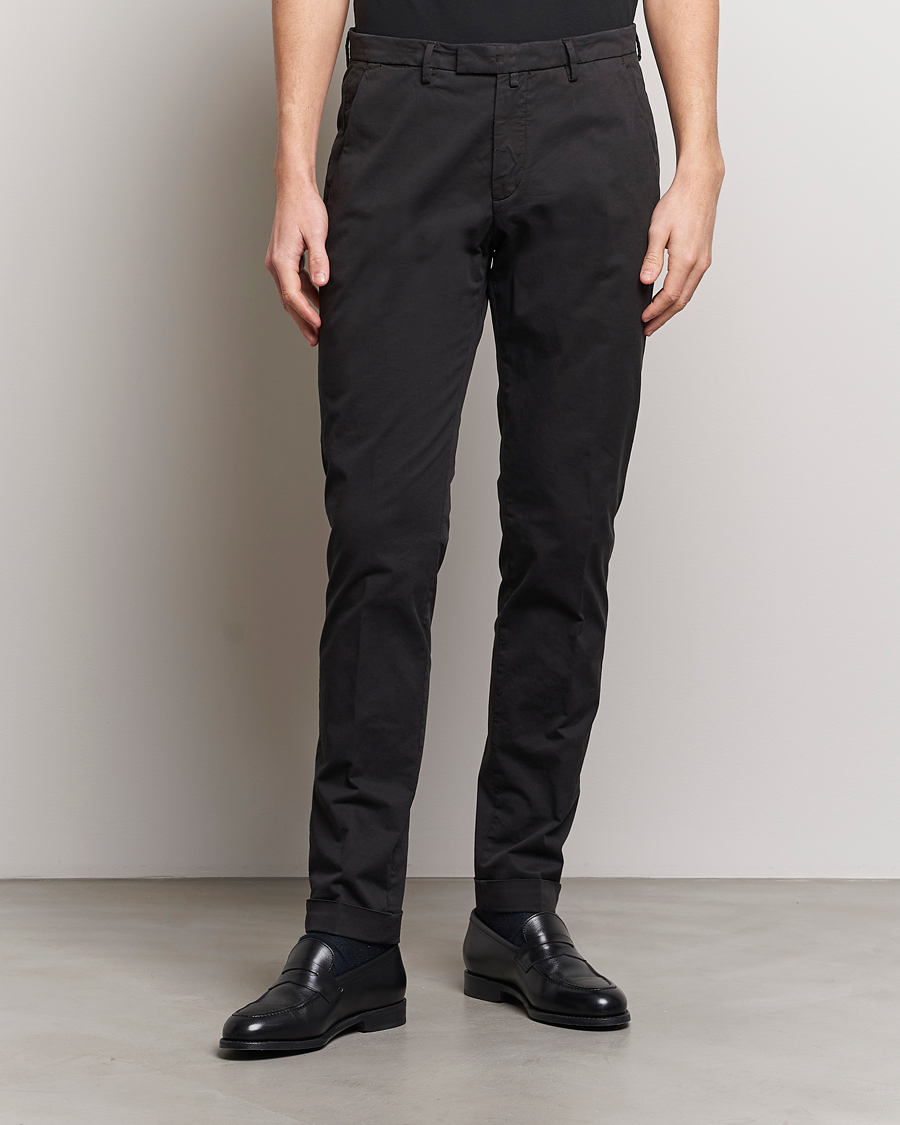 Homme | Sections | Briglia 1949 | Slim Fit Cotton Stretch Chinos Black