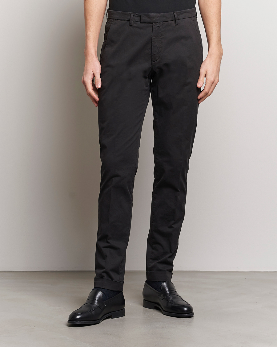 Homme | Pantalons | Briglia 1949 | Slim Fit Cotton Stretch Chinos Black