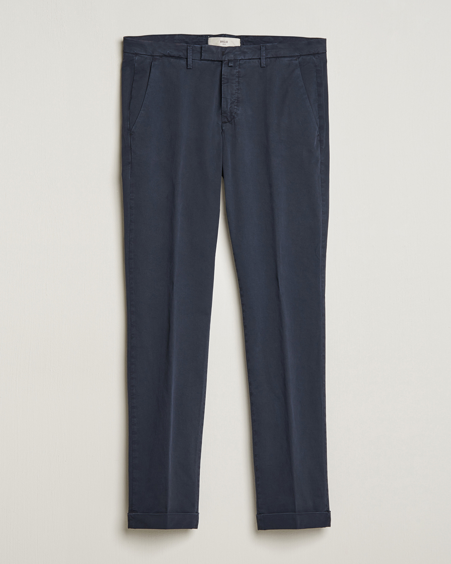 Homme | Pantalons | Briglia 1949 | Slim Fit Cotton Stretch Chinos Navy