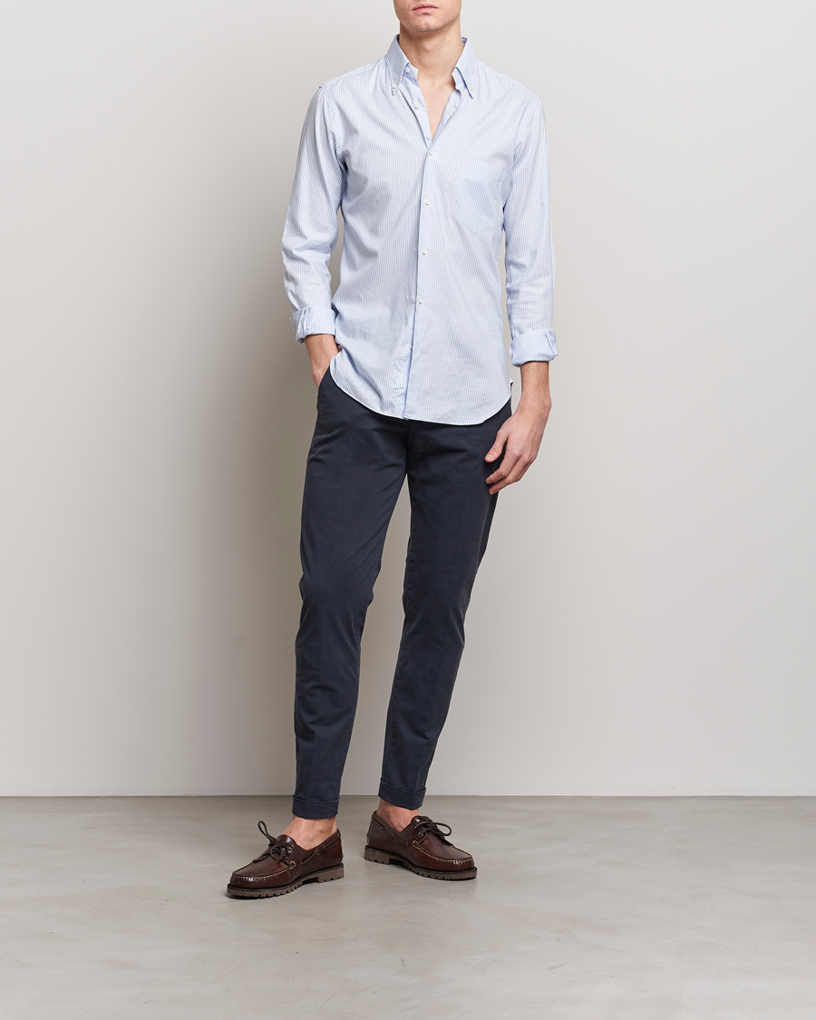 Homme | Pantalons | Briglia 1949 | Slim Fit Cotton Stretch Chinos Navy