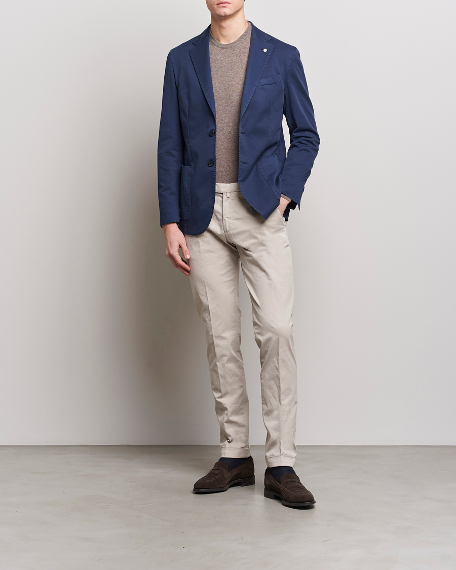 Homme | Pantalons | Briglia 1949 | Slim Fit Cotton Stretch Chinos Beige