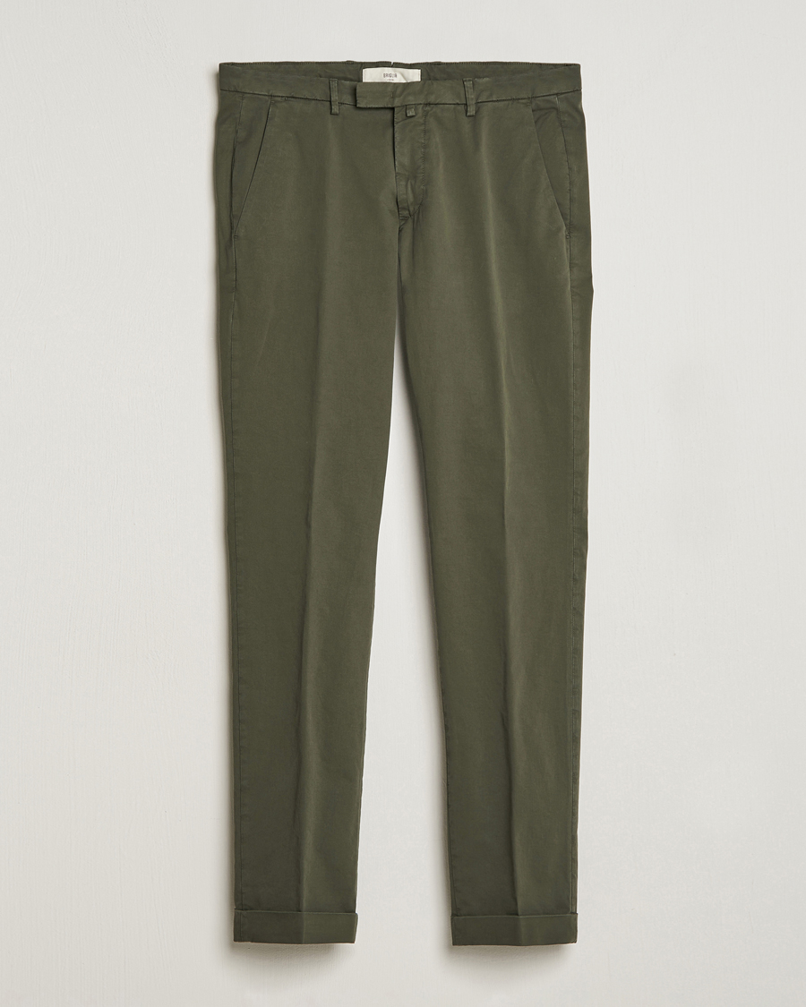 Homme | Pantalons | Briglia 1949 | Slim Fit Cotton Stretch Chinos Olive