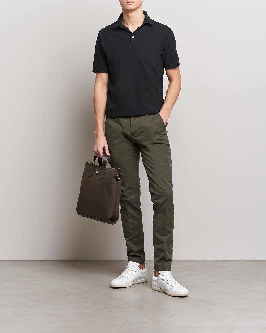 Homme | Pantalons | Briglia 1949 | Slim Fit Cotton Stretch Chinos Olive