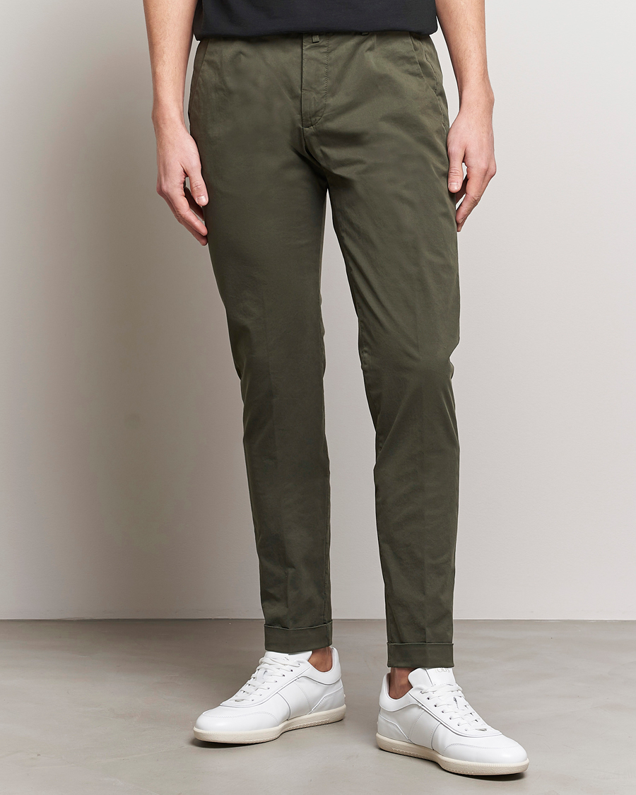 Homme | Sections | Briglia 1949 | Slim Fit  Cotton Stretch Chinos Olive