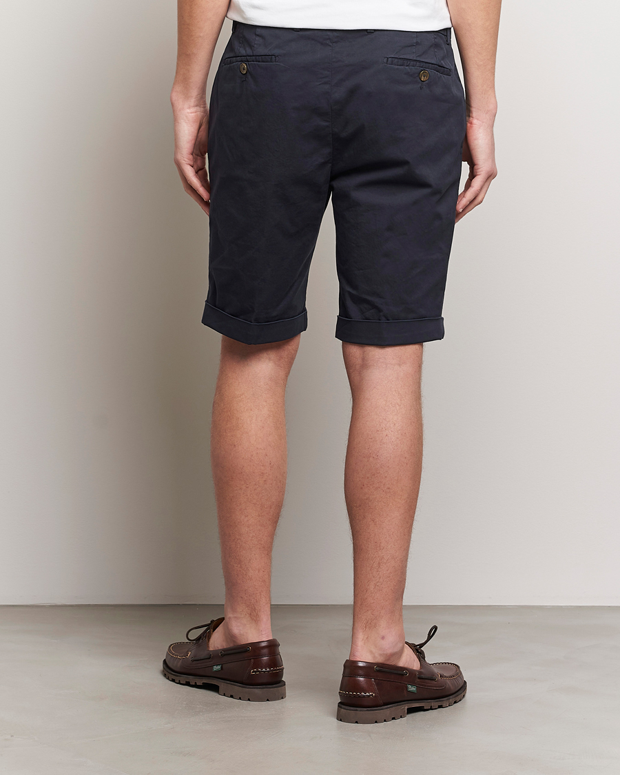 Homme | Shorts | Briglia 1949 | Pleated Cotton Shorts Navy
