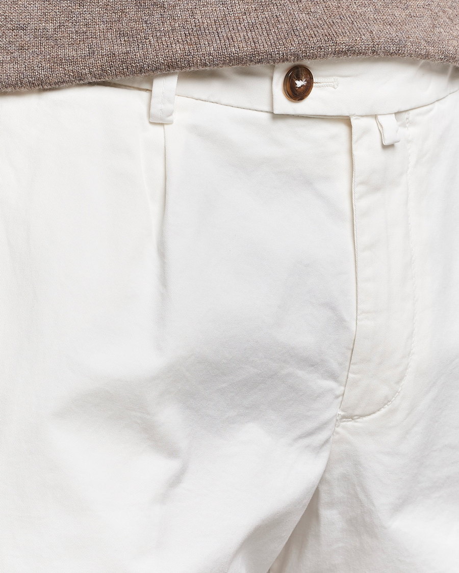 Homme | Shorts | Briglia 1949 | Pleated Cotton Shorts White