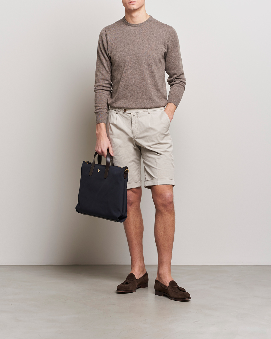 Homme | Shorts | Briglia 1949 | Pleated Cotton Shorts Beige