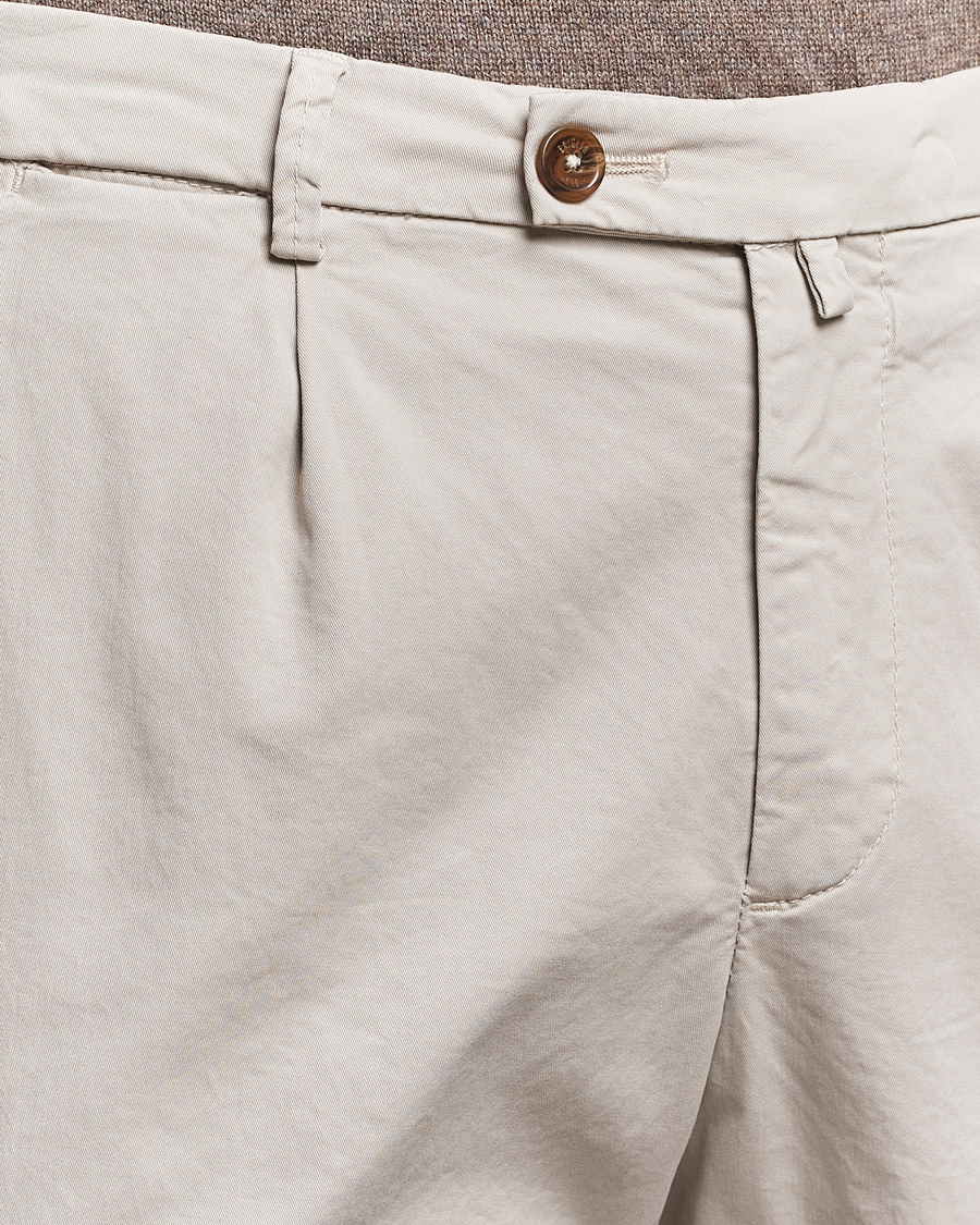 Homme | Shorts | Briglia 1949 | Pleated Cotton Shorts Beige