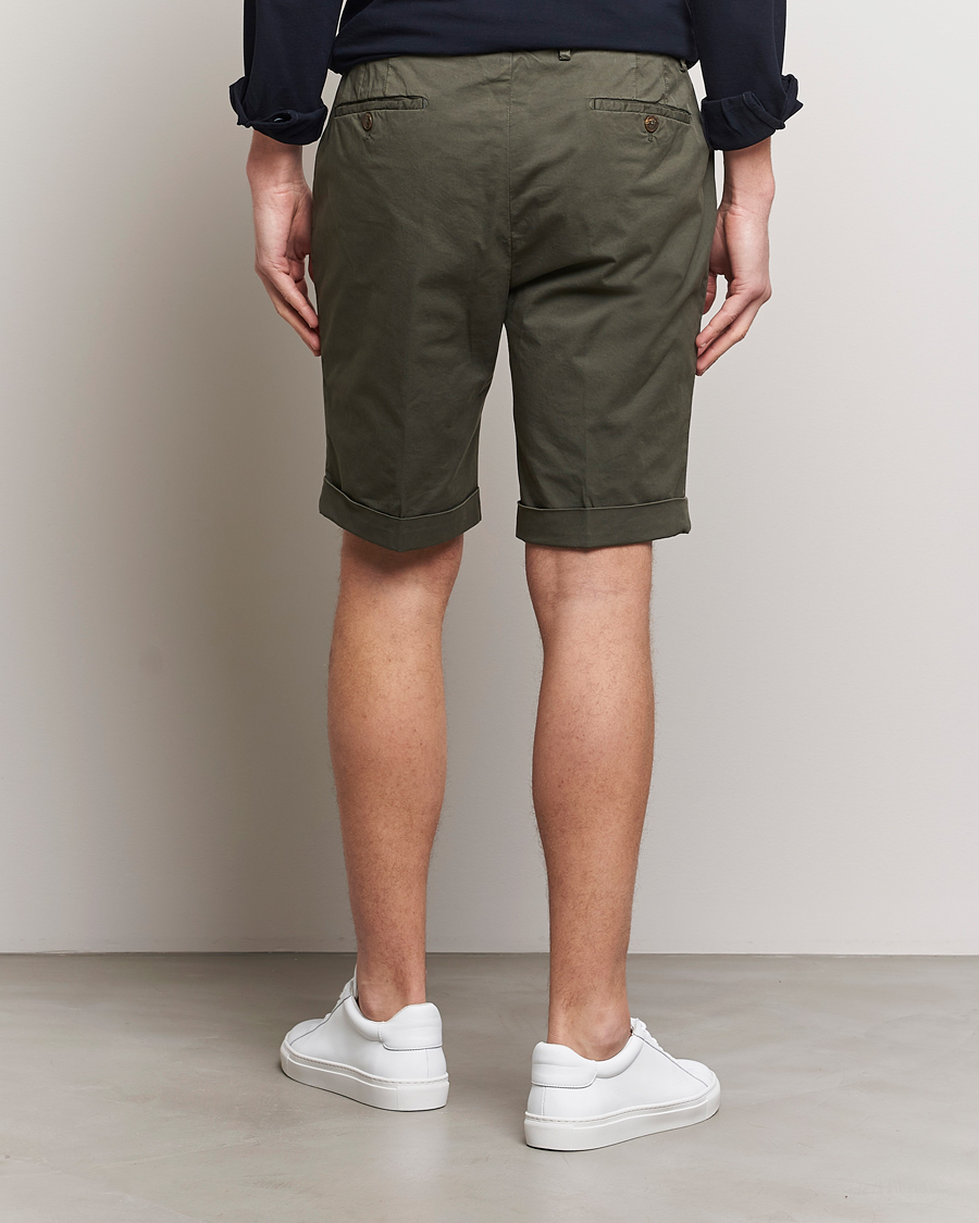 Homme | Shorts | Briglia 1949 | Pleated Cotton Shorts Olive