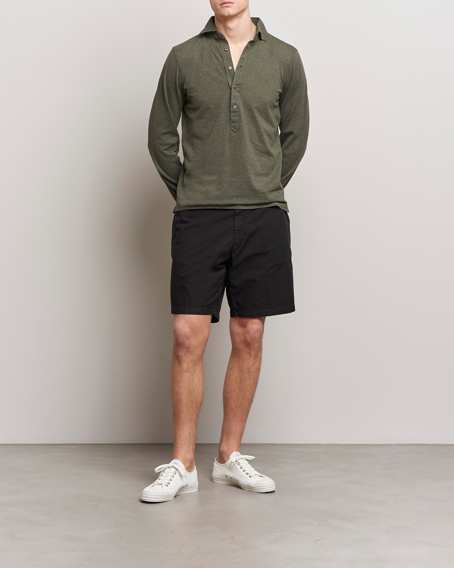 Homme | Shorts | Briglia 1949 | Easy Fit Cotton Shorts Black