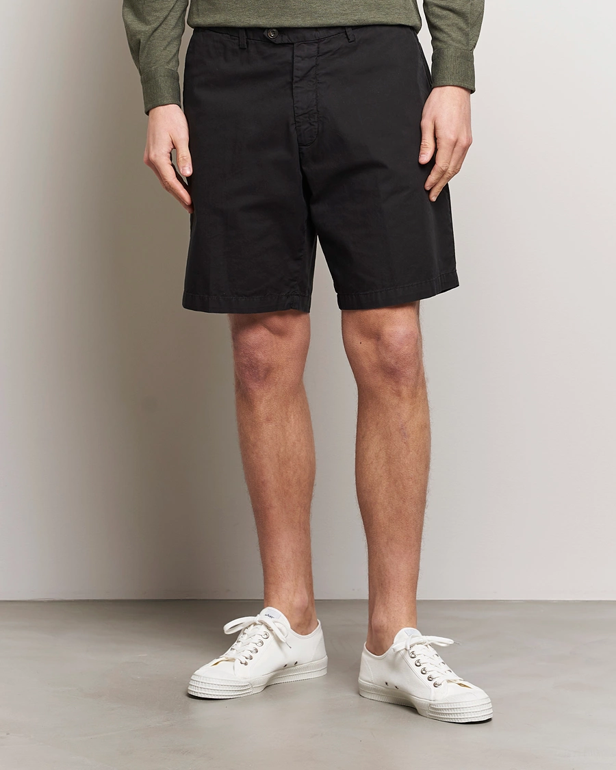 Homme | Italian Department | Briglia 1949 | Easy Fit Cotton Shorts Black