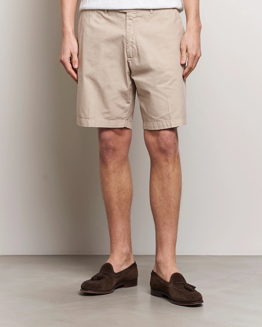 Homme | Shorts | Briglia 1949 | Easy Fit Cotton Shorts Beige