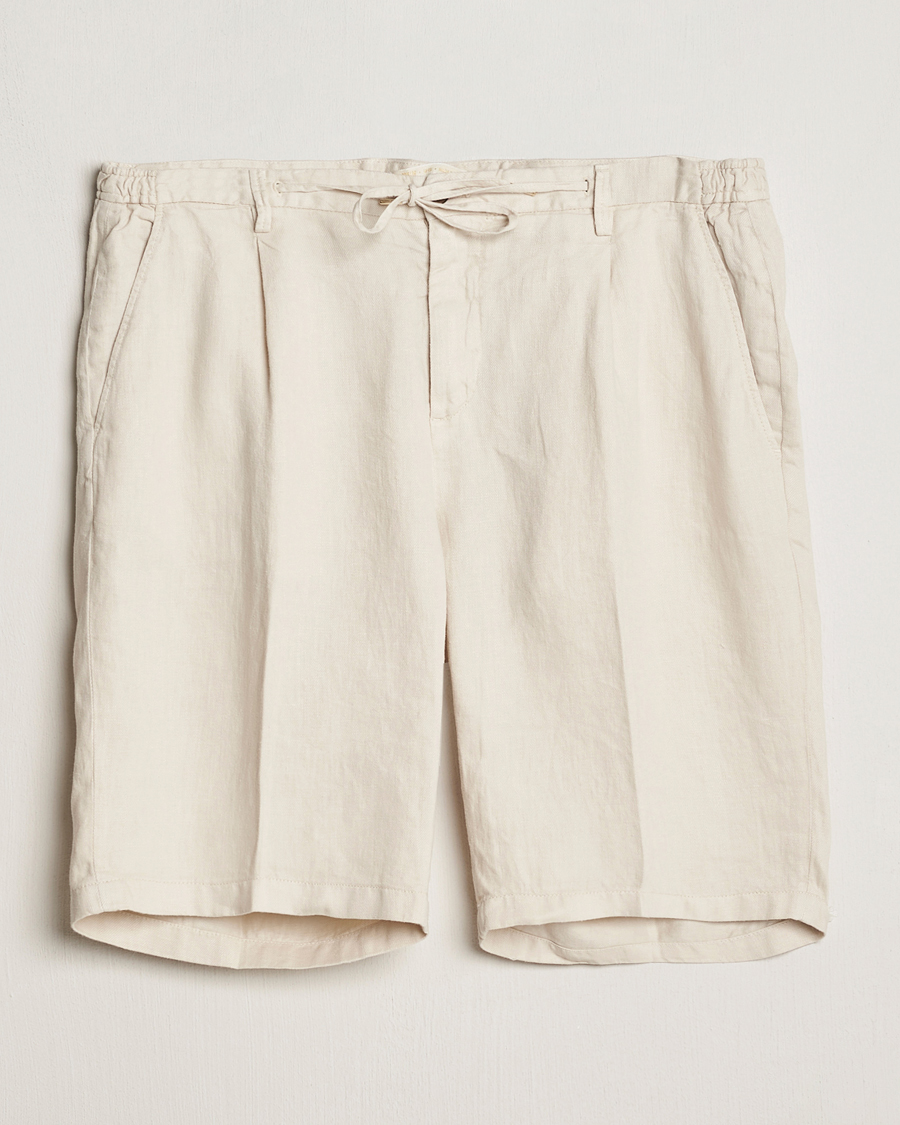 Homme | Shorts | Briglia 1949 | Easy Fit Linen Shorts Off White