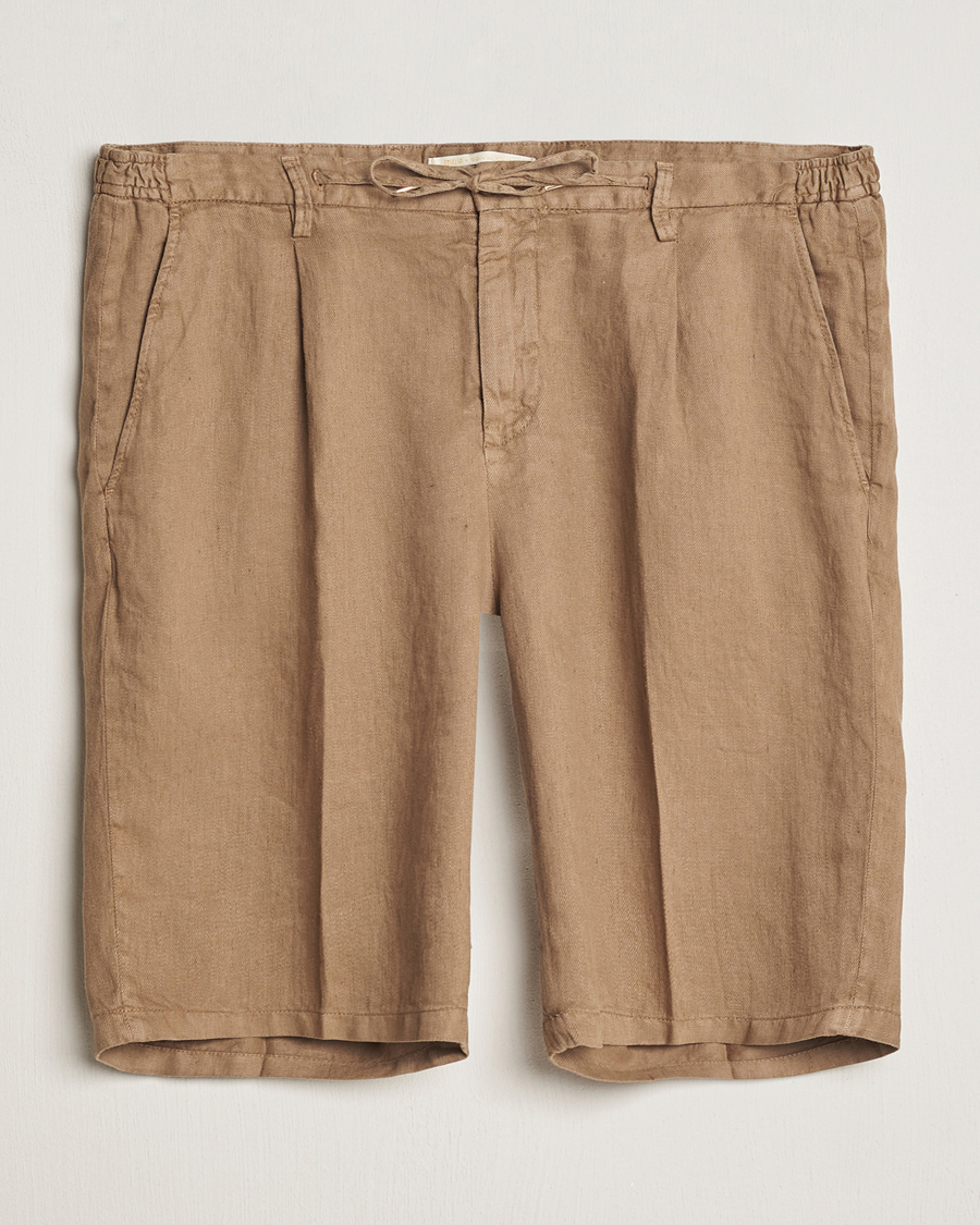 Homme | Shorts | Briglia 1949 | Easy Fit Linen Shorts Beige