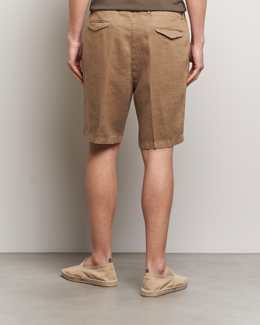 Homme | Shorts | Briglia 1949 | Easy Fit Linen Shorts Beige