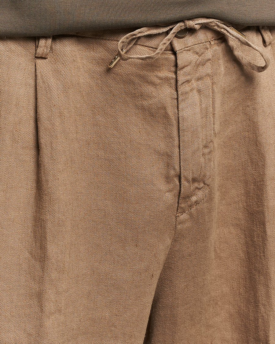 Homme | Shorts | Briglia 1949 | Easy Fit Linen Shorts Beige