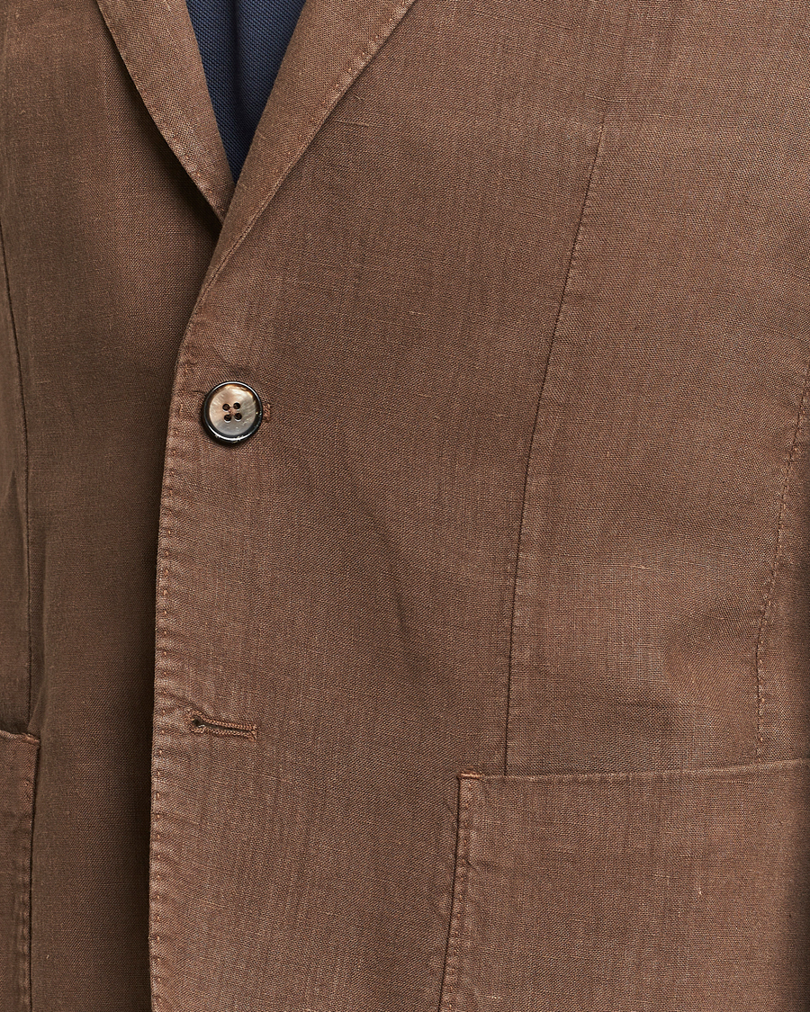 Homme | Blazers | L.B.M. 1911 | Jack Regular Fit Linen Blazer Brown