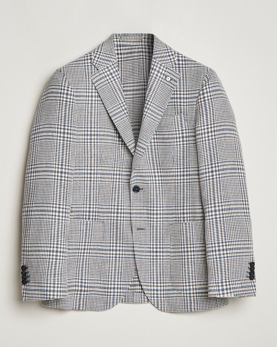 Homme | Blazers | L.B.M. 1911 | Checked Cotton Blazer Navy/Brown