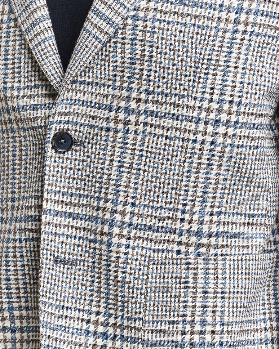 Homme | Blazers | L.B.M. 1911 | Checked Cotton Blazer Navy/Brown