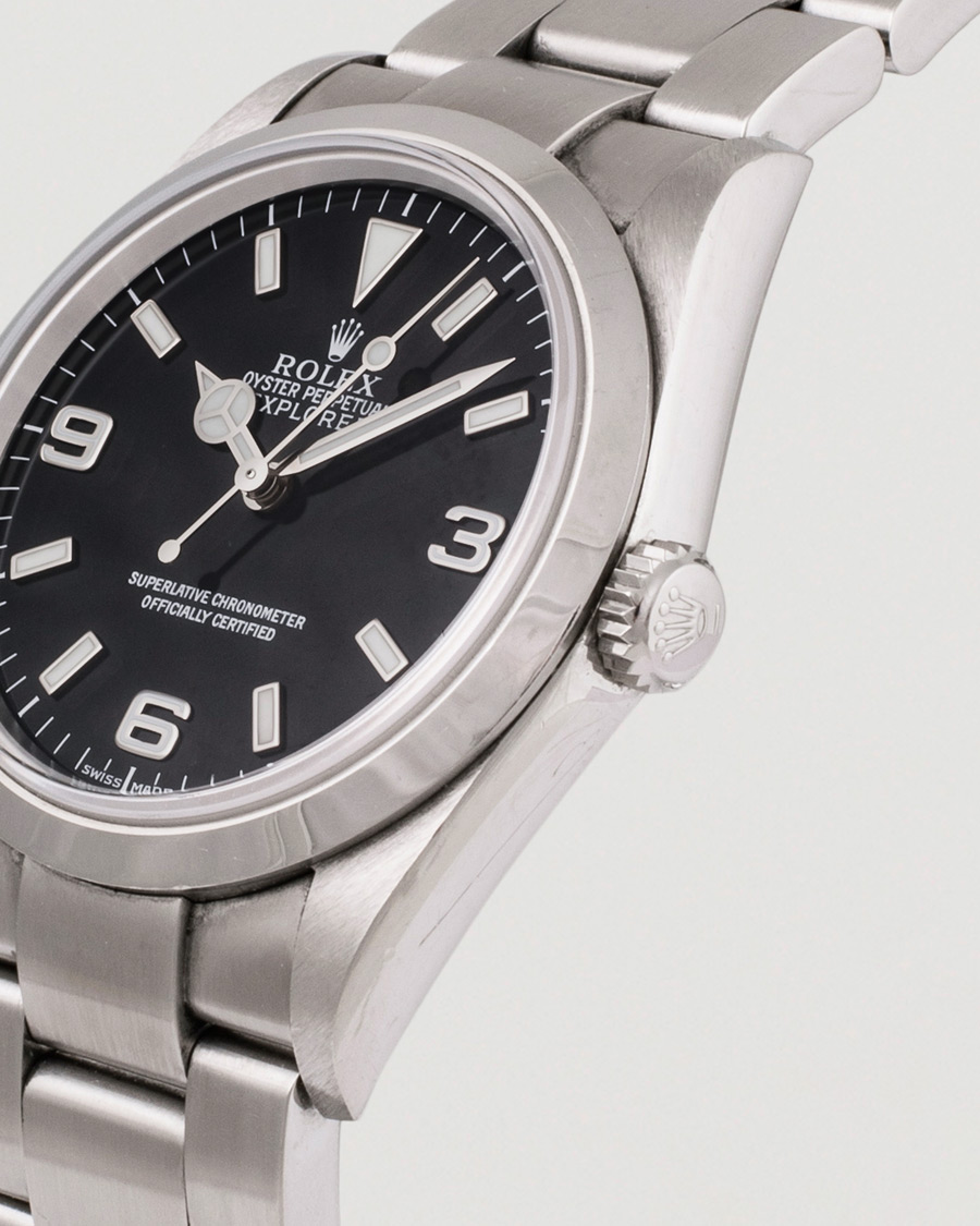 Homme | Rolex Pre-Owned Explorer 114270 Steel Black Silver | Rolex Pre-Owned | Explorer 114270 Steel Black Silver