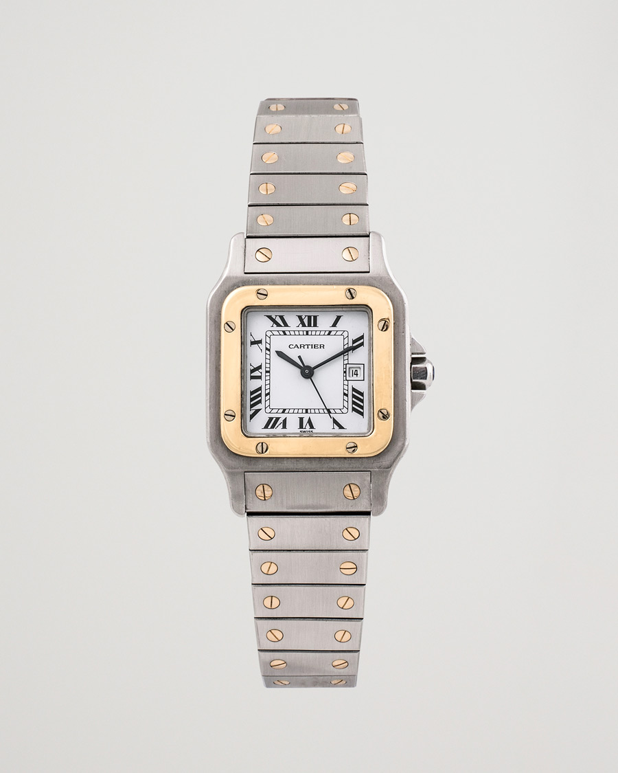 Homme | Cartier Pre-Owned Santos Galbée 2961 Silver | Cartier Pre-Owned | Santos Galbée 2961 Silver