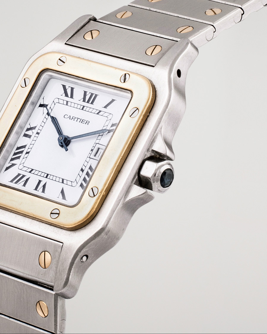 Homme | Cartier Pre-Owned Santos Galbée 2961 Silver | Cartier Pre-Owned | Santos Galbée 2961 Silver