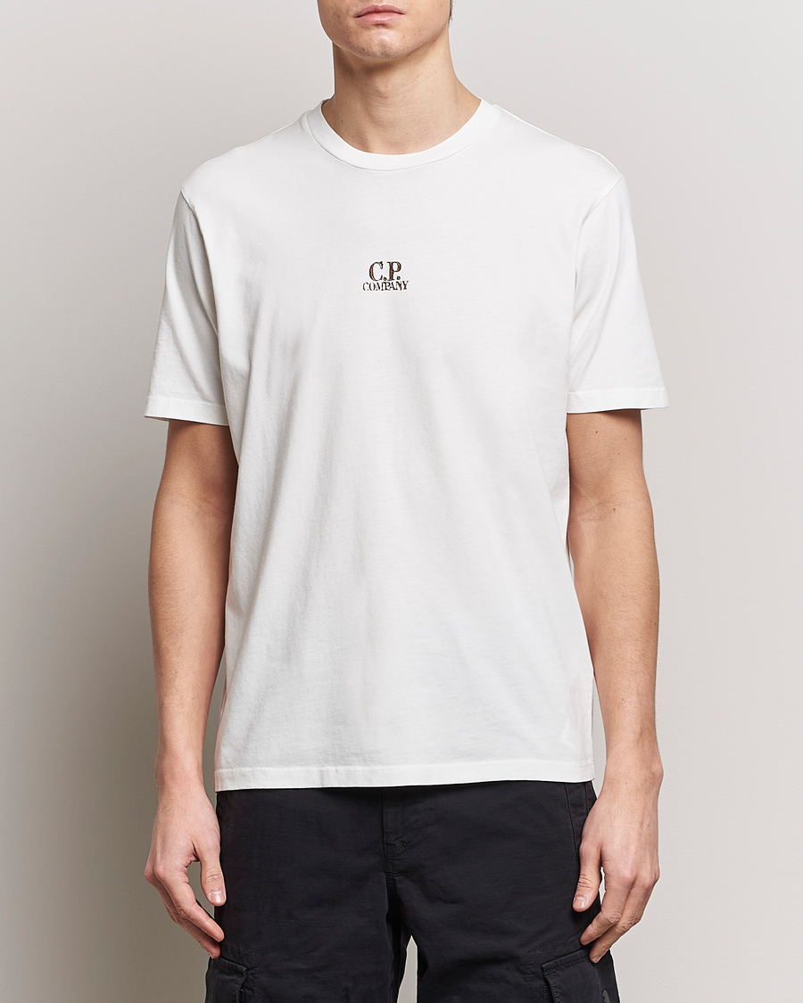 Homme | T-shirts À Manches Courtes | C.P. Company | Short Sleeve Hand Printed T-Shirt White