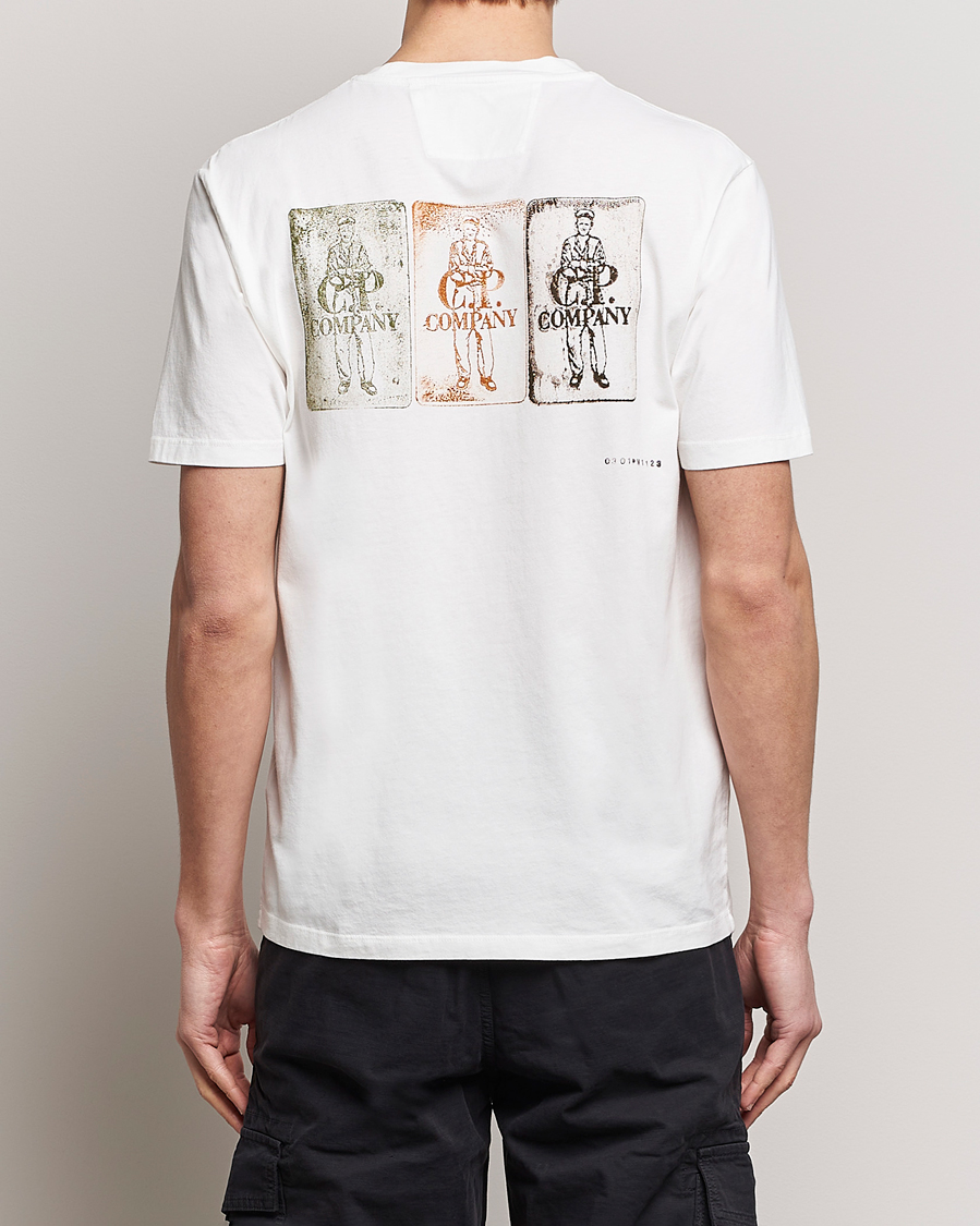 Homme | T-shirts | C.P. Company | Short Sleeve Hand Printed T-Shirt White