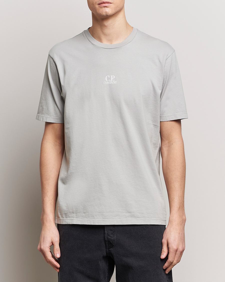 Homme | T-shirts À Manches Courtes | C.P. Company | Short Sleeve Hand Printed T-Shirt Grey