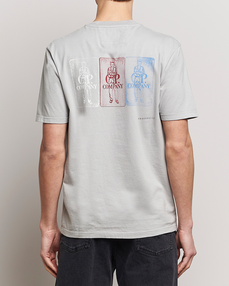 Homme | T-shirts | C.P. Company | Short Sleeve Hand Printed T-Shirt Grey