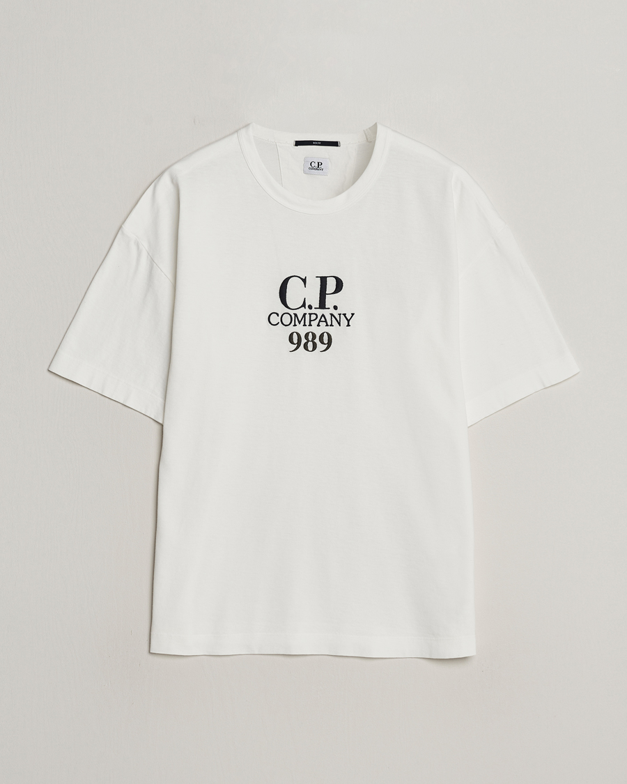 Homme | T-shirts | C.P. Company | Brushed Cotton Embroidery Logo T-Shirt White