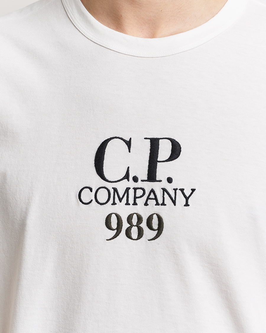 Homme | T-shirts | C.P. Company | Brushed Cotton Embroidery Logo T-Shirt White