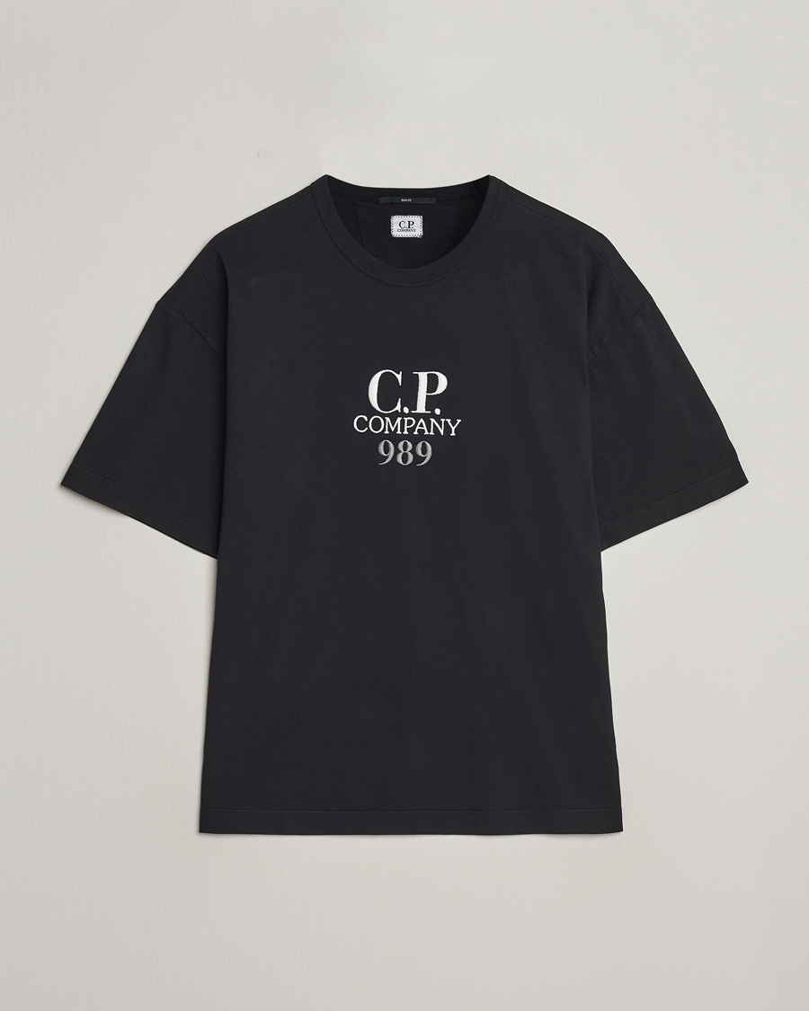 Homme | T-shirts | C.P. Company | Brushed Cotton Embroidery Logo T-Shirt Black