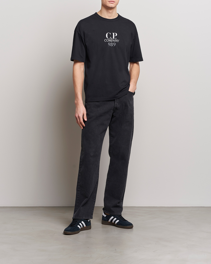 Homme | T-shirts | C.P. Company | Brushed Cotton Embroidery Logo T-Shirt Black