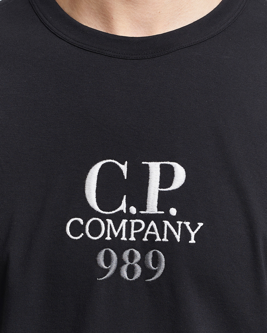 Homme | T-shirts | C.P. Company | Brushed Cotton Embroidery Logo T-Shirt Black