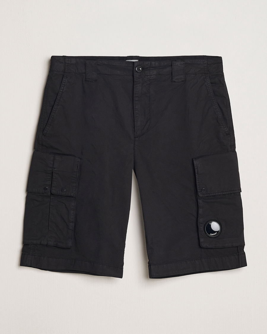 Homme | Shorts | C.P. Company | Twill Stretch Cargo Shorts Black
