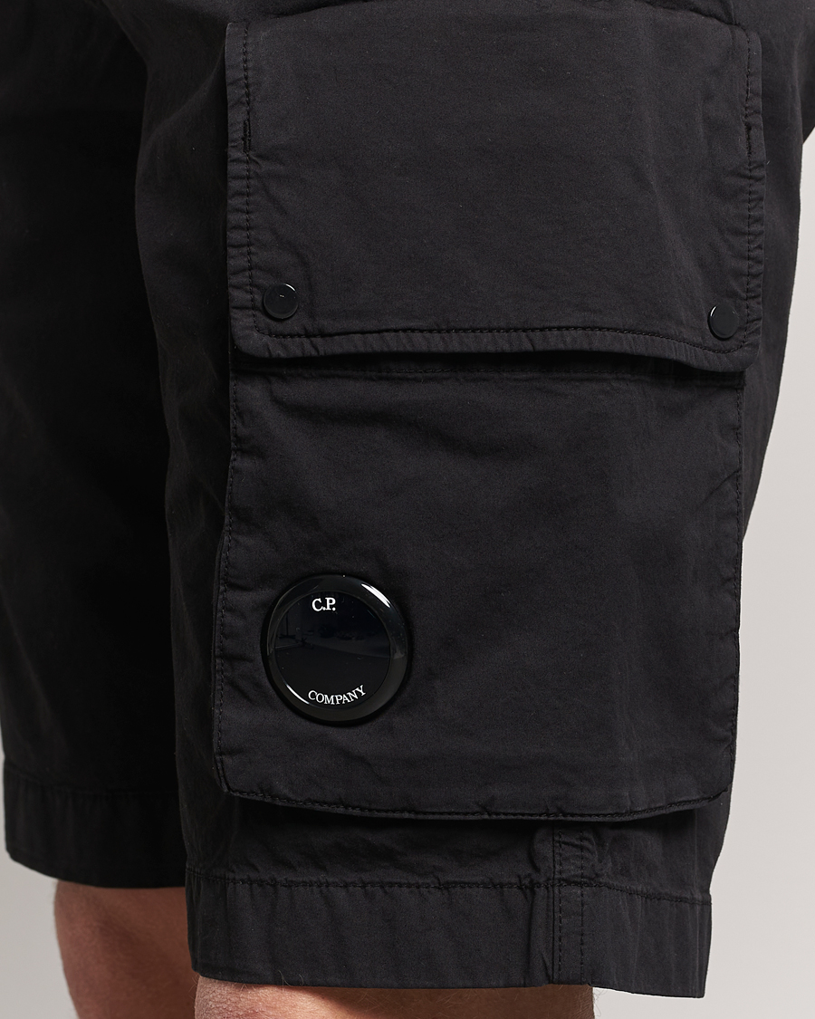 Homme | Shorts | C.P. Company | Twill Stretch Cargo Shorts Black