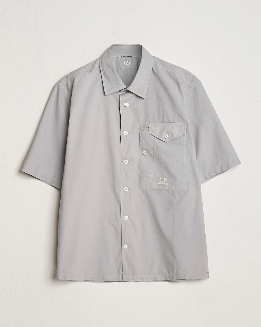 Homme | Chemises | C.P. Company | Short Sleeve Popline Shirt Grey
