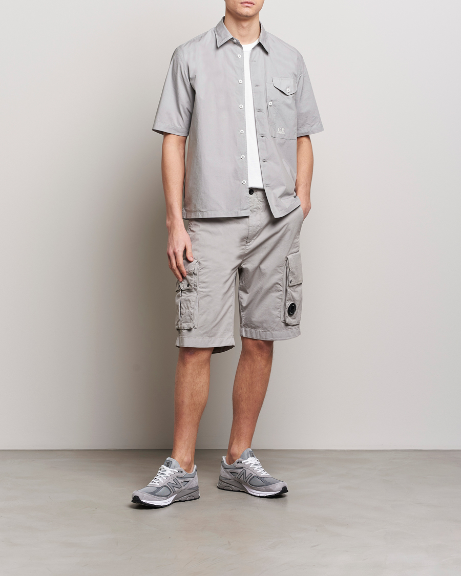 Homme | Chemises | C.P. Company | Short Sleeve Popline Shirt Grey