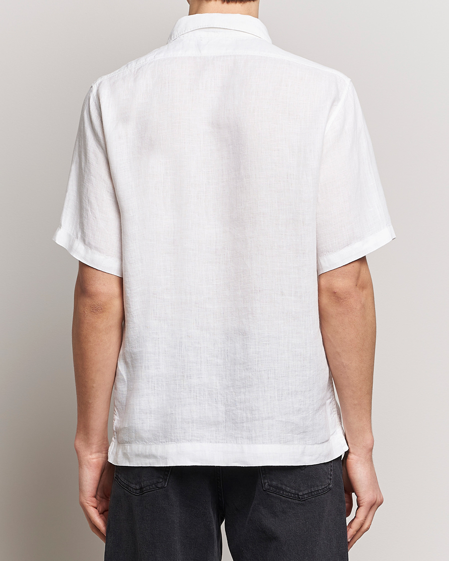 Homme | Chemises | C.P. Company | Short Sleeve Linen Shirt White