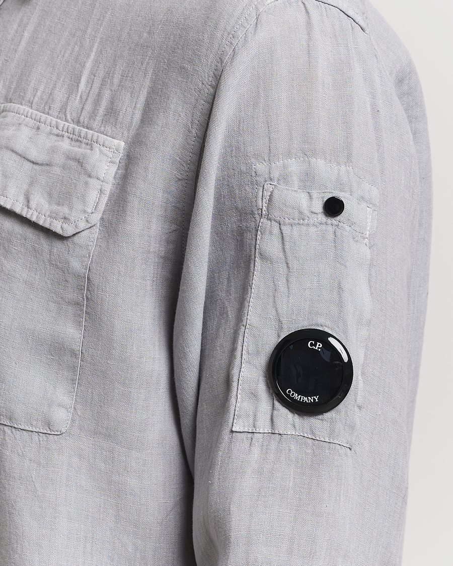 Homme | Chemises | C.P. Company | Long Sleeve Linen Shirt Grey