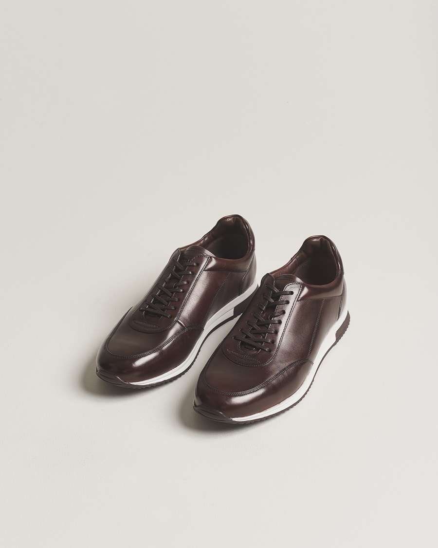 Homme | Loake 1880 Bannister Leather Running Sneaker Dark Brown | Loake 1880 | Bannister Leather Running Sneaker Dark Brown