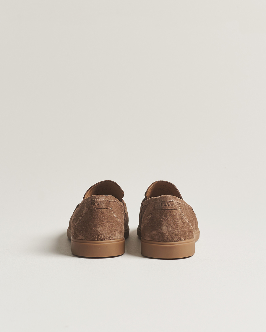 Homme | Loake 1880 Lucca Suede Penny Loafer Flint | Loake 1880 | Lucca Suede Penny Loafer Flint