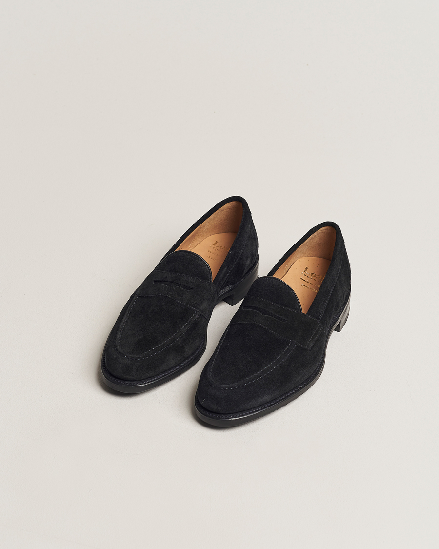 Homme | Loafers | Loake 1880 | Grant Shadow Sole Black Suede