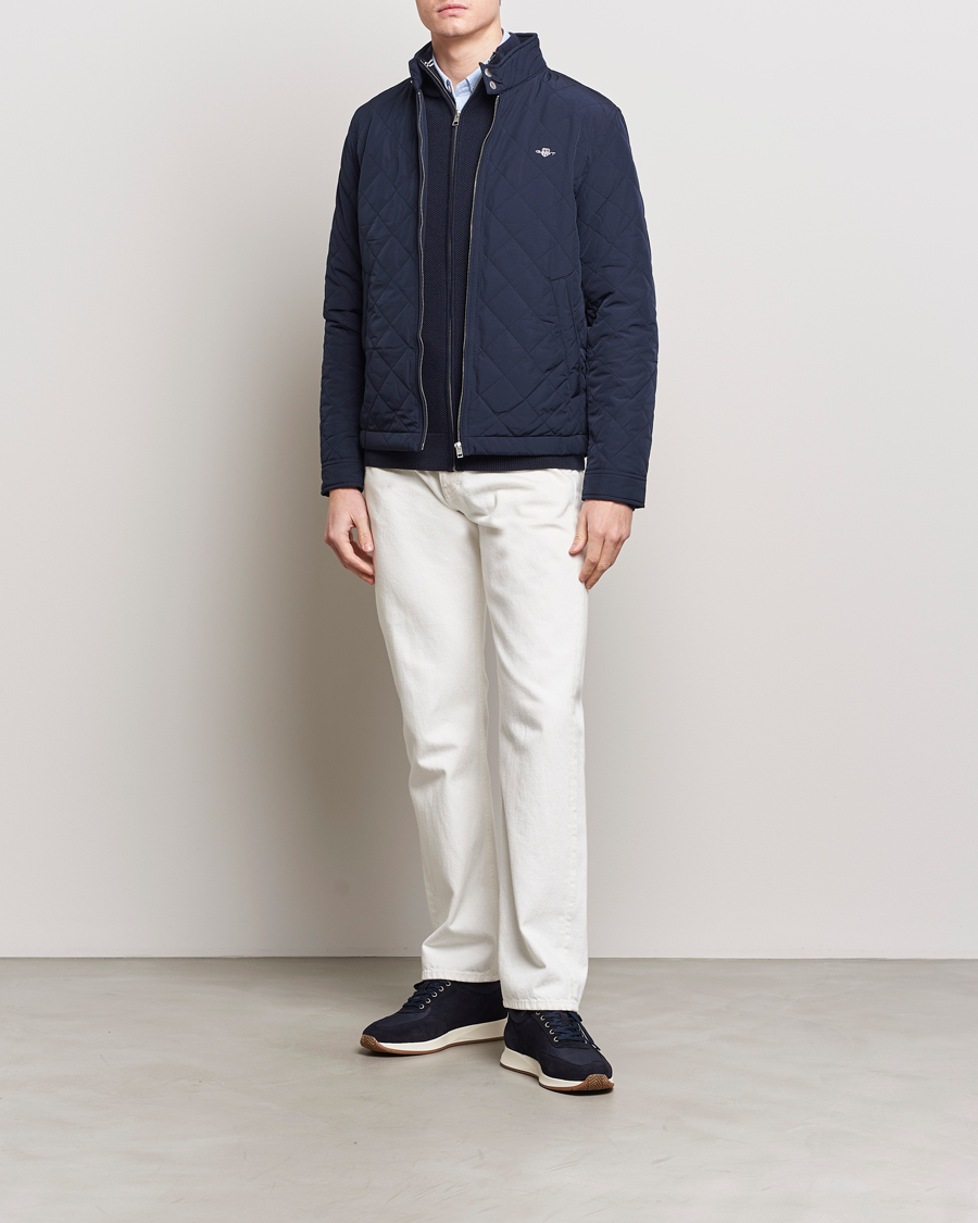 Homme | Manteaux Et Vestes | Gant | The Quilted Windcheater Evening Blue
